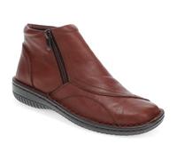 Pavers Ladies Elegant Leather Ankle Boots in Chocolate with Secure Zip Closure and Comfortable Insole - Durable Quality Shoes - Size UK 6 / EU 39