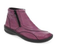 Pavers Ladies Elegant Leather Ankle Boots in Purple with Secure Zip Closure and Comfortable Insole - Durable Quality Shoes - Size UK 7 / EU 40