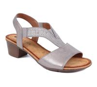 Pavers Ladies Heeled Slingback Sandals - Pewter Size 5 (38)