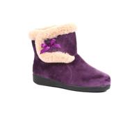 Pavers Luxurious Women's Slipper Boots in Purple - Wide Fit - Ultra-Soft Faux Fur Lined - Cosy - Adjustable Touch-Fastening Calf - Size UK 5 / UK 38