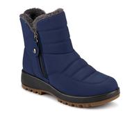 Pavers Ladies Weatherproof Padded Ankle Boots with Secure Zip in Navy - Women's Elegant Rainy Day Footwear - Weather-Resistant Shoes - UK 6 / EU 39