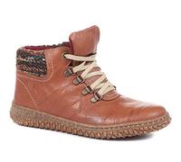 Pavers Leather Ankle Boots for Women - Standard Fit Womens Boots with Cushioned Leather Insole and Padded Arch Support - Side Zip Fastening Womens Ankle Boots - Tan Size 7 (40)