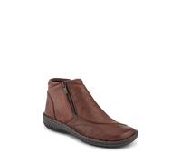 Pavers Ladies Elegant Leather Ankle Boots in Chocolate with Secure Zip Closure and Comfortable Insole - Durable Quality Shoes - Size UK 7 / EU 40