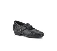 Pavers Leather Block-Heeled Mary Janes In Black Black 7