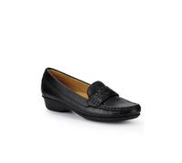 Pavers Leather Breathable Loafers - Black Size 7