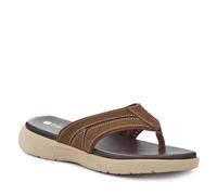 Pavers Leather Cushioned Toe Post Sandals - Brown Size 11