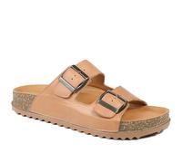 Pavers Leather Dual Buckle Fastening Sandals - Tan Leather Size 5