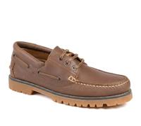 Pavers Leather Lace Up Moccasins - Brown Size 10