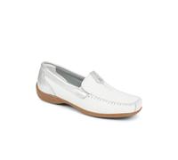 Pavers Leather Moccasins In White White 4