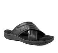 Pavers Leather Mule Sandals - Black Size 10