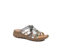 Pavers Leather Slip On Mule Sandals - Metallic Size 6