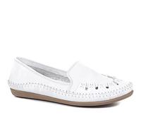 Pavers Leather Slip-On Pumps - White Size 6