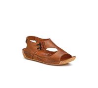 Pavers Leather Slip-On Sandals - Tan Size 6