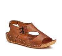 Pavers Leather Slip-On Sandals - Tan Size 6