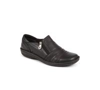 Pavers Women's Leather Slip On Shoes for Women in Black | Size: 7 Pavers Black 7