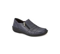 Pavers Women's Leather Slip On Shoes for Women in Navy | Size: 7 Pavers Navy 7