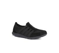 Pavers Women's Breathable Mesh Fashion Trainers in Black - Zip Fastening and Stretchy Strap - Perfect for Light Activities and Walking - UK 4 / EU 37