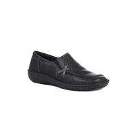 Pavers Leather Slip On Shoes In Black Black 7