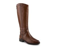 Pavers Leather Standard Calf Fit Long Boots - Dark Tan Size 7