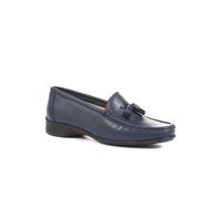Pavers Leather Tassel Loafers In Navy Navy