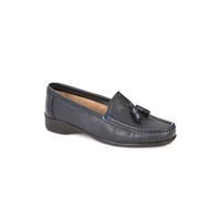 Pavers Leather Tassel Loafers - Navy Size 7