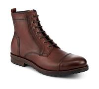 Pavers Leather Toe Cap Boots With Lace & Zip Fasten - Brown Size 11