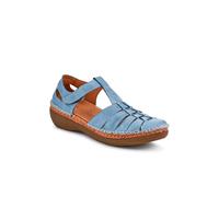 Pavers Women's Leather Touch-Fasten Mary Janes in Blue | Size: 6 Pavers Blue 6