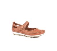 Pavers Leather Touch Fastening Mary Janes - Tan Size 5