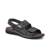 Pavers Leather Triple Touch-Fasten Sandals - Black Size 7