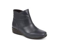 Pavers Women's Leather Wedge Ankle Boots in Navy | Size: 5 Pavers Navy 5