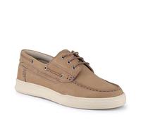 Pavers Men's Leather Wide-Fit Boat Shoes in Stone | Size: 11 Pavers Stone 11