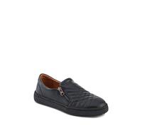 Pavers Leather Zip-Fasten Slip-On Shoes In Black Black 7