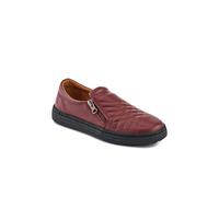 Pavers Leather Zip-Fasten Slip-On Shoes In Burgundy Burgundy 5