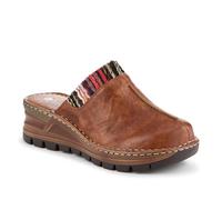 Pavers Lightweight Knitted Cuff Clogs - Tan Size 6