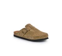 Pavers Lightweight Leather Clogs In Khaki Khaki 4