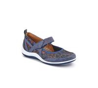Lightweight Mary-Jane Ladies Trainers - Navy Floral Size 4