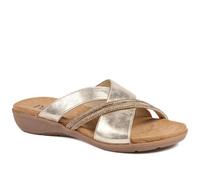 Pavers Lightweight Slip On Mule Sandals - Gold Size 6