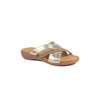 Pavers Lightweight Slip On Mule Sandals - Gold Size 3