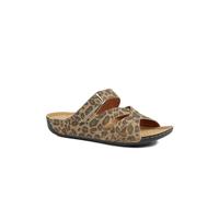 Pavers Lightweight Touch Fasten Mules In Tan Tan