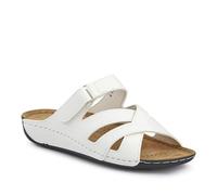 Pavers Lightweight Touch Fasten Mules - White Size 8