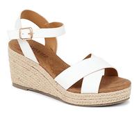Pavers Lightweight Wedge Espadrilles - White Size 5