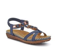 Pavers Womens Lightweight Wedge Heel Mules Navy Size 2