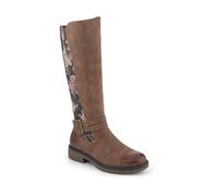 Pavers Long Casual Boots - Tan Floral Size 7