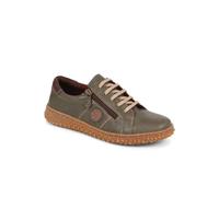 Pavers Women's Loretta Leather Trainers in Khaki | Size: 9 Pavers Khaki 9
