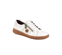 Pavers Women's Loretta Leather Trainers in White | Size: 8 Pavers White 8