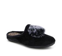 Pavers Luxury PomPom Slippers - Black Size 8