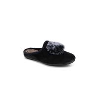 Pavers Luxury Pompom Slippers In Black Black 8