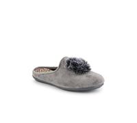 Pavers Luxury PomPom Slippers - Grey Size 5