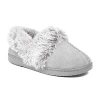 Pavers Luxury Velour Cushioned Slippers - Grey Size 8