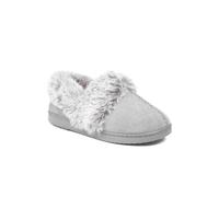 Pavers Luxury Velour Cushioned Slippers - Grey Size 8